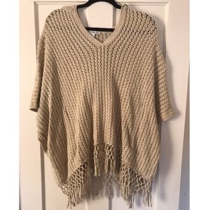 Cream poncho from Autumn Cashmere